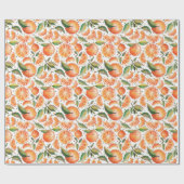 オレンジ赤ちゃんシャワーラッピング紙 ラッピングペーパー (フラット)