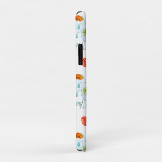 オレンジ赤のポピー花模様ありがとう Case-Mate iPhoneケース (裏面/右)