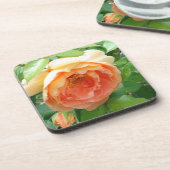 オレンジ赤面バラ コースター (左側)