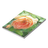 オレンジ赤面バラ ノートパッド (回転)