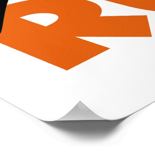 オレンジ走色 ポスター (角)