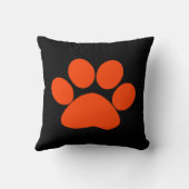 オレンジ足のプリントの枕 クッション (裏面)