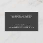 オレンジ車のギア自動修復、整備士 名刺 (裏面)