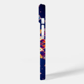 オレンジ輝く黄色グローフォン付きブルーダイヤモンド Case-Mate iPhoneケース (裏面 / 左)