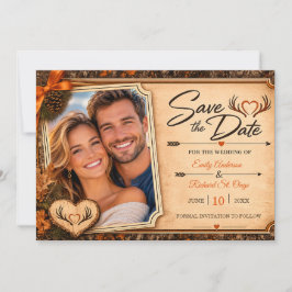 オレンジ迷彩の狩猟シーズン終了 Save the Date 招待状