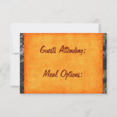 オレンジ迷彩柄RSVP 出欠カード (裏面)