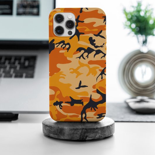 オレンジ迷彩 ミリタリー 軍用 iPhoneケース