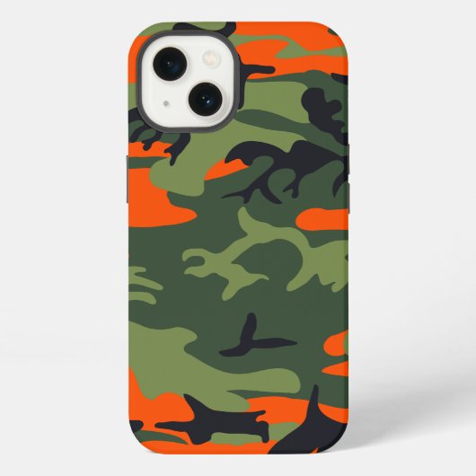 オレンジ迷彩 iPhoneケース (裏面)