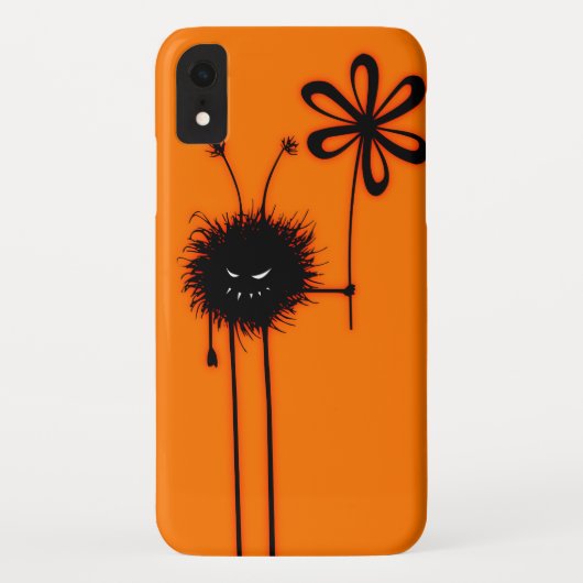 オレンジ邪悪な花の虫のキャラクターハロウィン Case-Mate iPhoneケース (裏面)