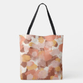 オレンジ金ゴールドとベージュのスプラッシュ与えと感謝していことわざ トートバッグ (裏面)