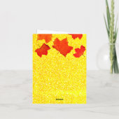 オレンジ金ゴールドイエローグリッター紅葉結婚ズ 招待状 (裏面)