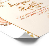 オレンジ金ゴールドカボチャおむつラッフルポスター ポスター (角)