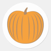 オレンジ金ゴールドカボチャ秋封筒用シール ラウンドシール (正面)