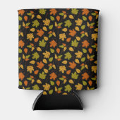 オレンジ金ゴールドグリーン紅葉 缶クーラー (正面)