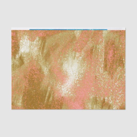 オレンジ金ゴールドブラウン抽象芸術 薄葉紙 (正面)