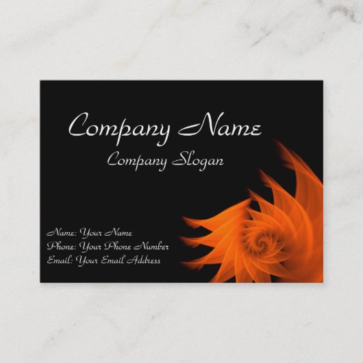 オレンジ金比率 名刺 (正面)