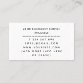 オレンジ鍵ファンキーロゴハウスロックアウト鍵サービス 名刺 (裏面)