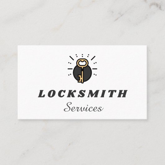 オレンジ鍵ファンキーロゴハウスロックアウト鍵サービス 名刺 (正面)