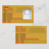 オレンジ陰-ビジネス 名刺 (正面/裏面)