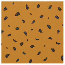 オレンジ離れの生地にオークとアコーズブラック ファブリック