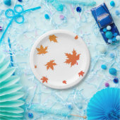 オレンジ離れオンプレート ペーパープレート (パーティー)