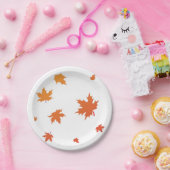 オレンジ離れオンプレート ペーパープレート (パーティー)