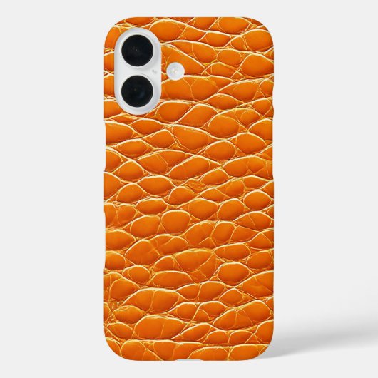 オレンジ革エフェクトパターン Case-Mate iPhoneケース (裏面)