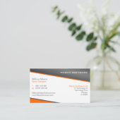 オレンジ頭が切れるとグレーのプロフェッショナル名刺 名刺 (スタンド正面)