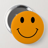 オレンジ顔ボタン 缶バッジ (正面&裏面)