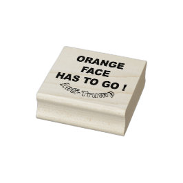 オレンジ顔行かなくちゃ！アンチトランプ ラバースタンプ