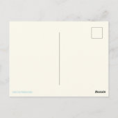 オレンジ風船を持つかわいいあひるの絵の誕生日カード, オレンジ色の風船を持ったあひるのイラストがかわ ポストカード (裏面)