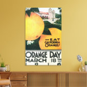 オレンジ食べの日にCAオレンジ キャンバスプリント (インサイチュ (リビング))
