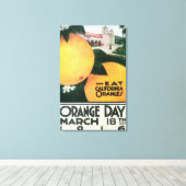 オレンジ食べの日にCAオレンジ キャンバスプリント (インサイチュ (ウッドフロア))