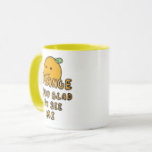 オレンジ飲むこと嬉しい マグカップ (正面左)