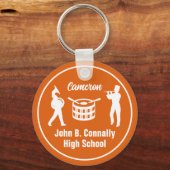 オレンジ高校マーチングバンドパーソナライズされた キーホルダー (裏面)