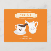 オレンジ魅力的とホワイトコーヒーとミルク シーズンポストカード (正面)