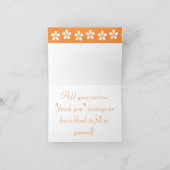 オレンジ魅力的色のサンキューカードの桜 サンキューカード (内部)