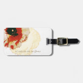 オレンジ鮮やかと白のランヌカルス ラゲッジタグ (正面横)