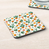 オレンジ鮮やかのコルクコースター | フルーツコルクコースター コースター (左側)