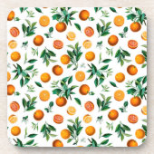 オレンジ鮮やかのコルクコースター | フルーツコルクコースター コースター (正面)