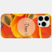 オレンジ鮮やかのチューリップ花びら写真 Case-Mate iPhoneケース (裏面 (横))