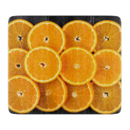 オレンジ鮮やかスライス柑橘類フルーツキッモダンチン カッティングボード