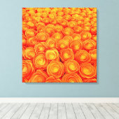 オレンジ鮮やかバラガーデン キャンバスプリント (インサイチュ (ウッドフロア))