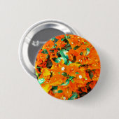 オレンジ鮮やかブーゲンビレアフラワーズ 缶バッジ (正面&裏面)