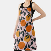 オレンジ鮮やか柑橘系シームレスパターン エプロン (インサイチュ)