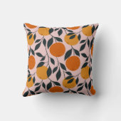 オレンジ鮮やか柑橘系シームレスパターン クッション (裏面)