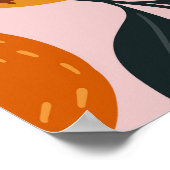 オレンジ鮮やか柑橘系シームレスパターン ポスター (角)