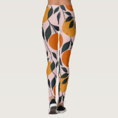 オレンジ鮮やか柑橘系シームレスパターン レギンス (裏面)