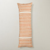 オレンジ鮮やか色と白ストライプの色の背景 ボディピロー (裏面 (縦))