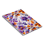 オレンジ鮮やか色と紫フローラ水色 | 緩和曲線 ノートブック (右側)